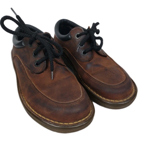 Vintage Doc Martens 1461 Leather Shoes 7 Made In England Oxford Brown Y2K 90\'s main image 13